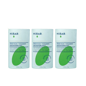 HIBAR Fresh Rain & Cucumber Deodorant front view with natural ingredients