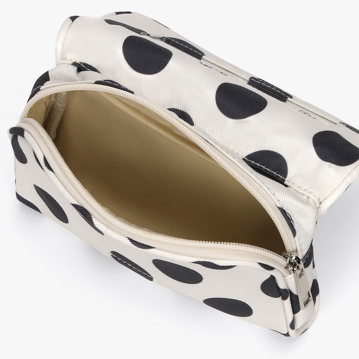 Hibilog cute makeup bag side view showcasing compact size