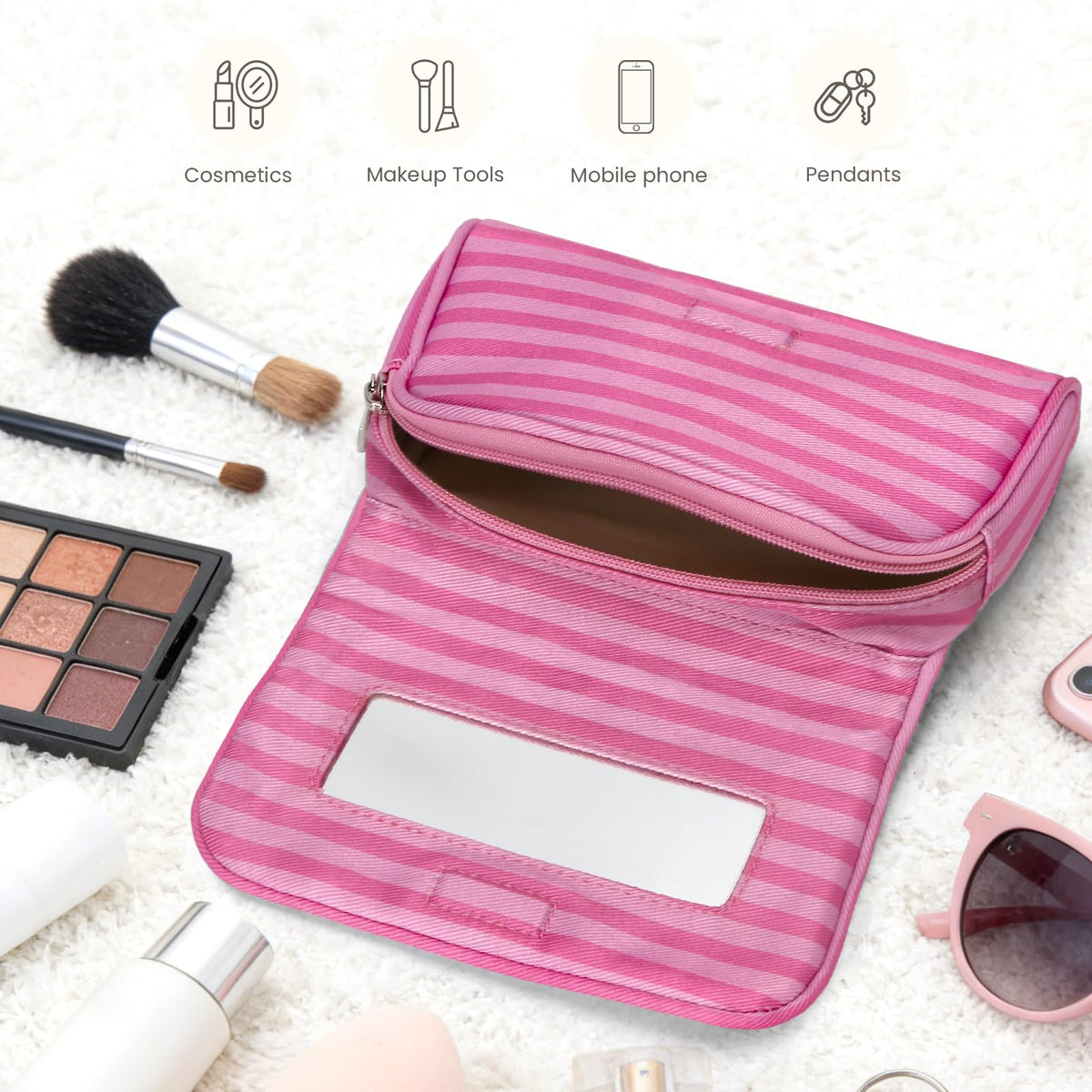 Hibilog makeup bag with playful polka dot design