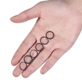 Hicarer mini rubber hair bands being used in a ponytail