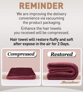 Hicober Microfiber Hair Towel Wrap 3-Pack displayed together