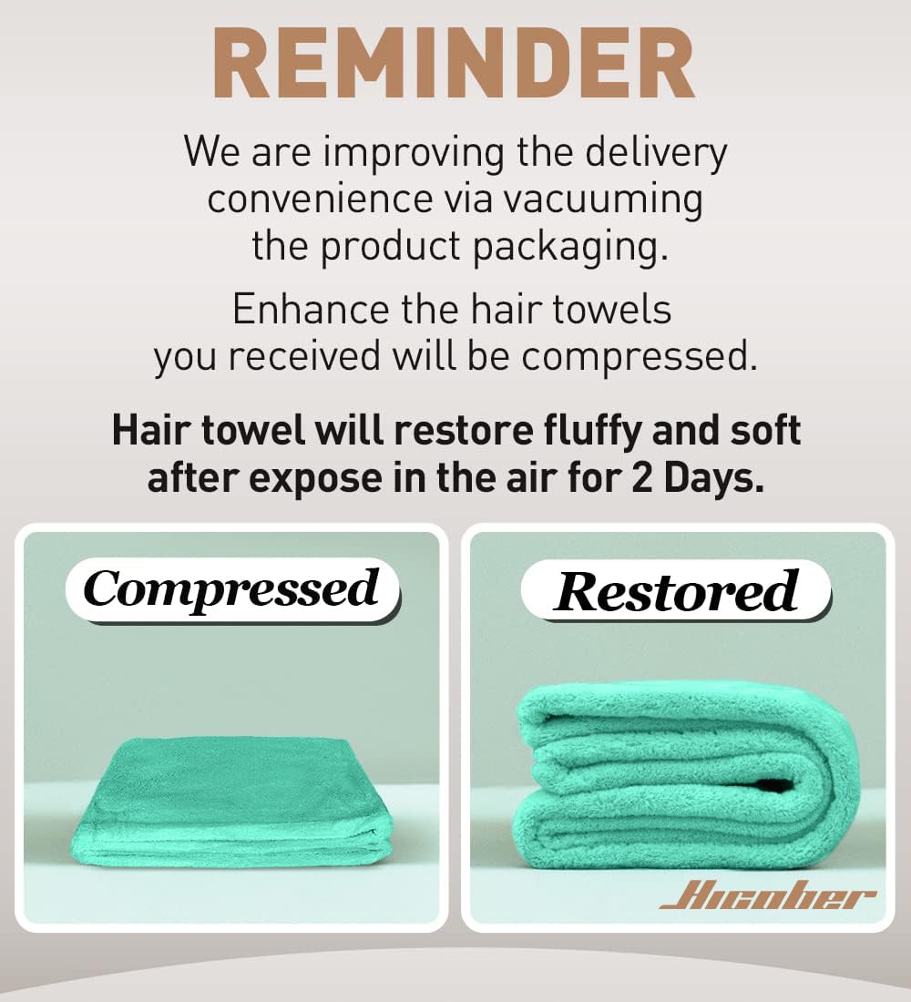 Hicober Microfiber Hair Towel Wrap close-up of button loop