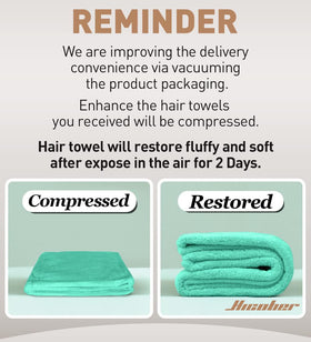 Hicober Microfiber Hair Towel Wrap close-up of button loop