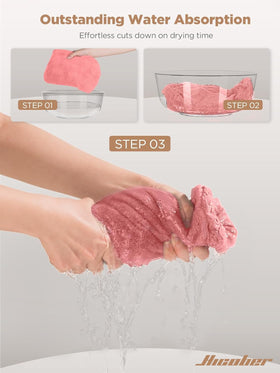Hicober Microfiber Hair Towel Wrap displayed in a gym bag