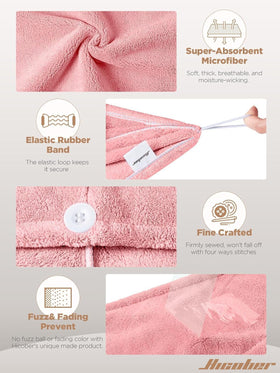 Hicober Microfiber Hair Towel Wrap in use during skincare routine