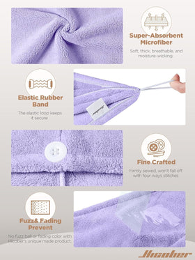Hicober Microfiber Hair Towel Wrap lifestyle scene in bathroom