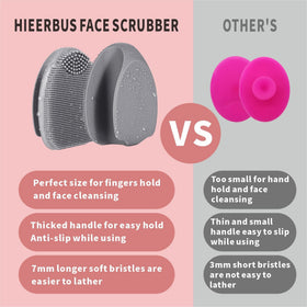 HIEERBUS Silicone Face Scrubber back view in blue