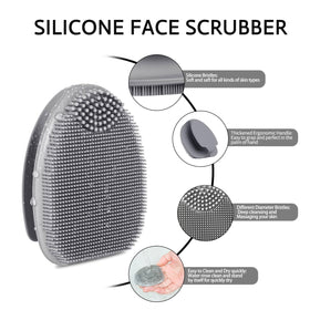 HIEERBUS Silicone Face Scrubber in travel pouch
