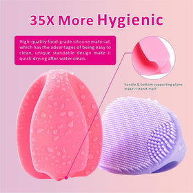 HIEERBUS Silicone Face Scrubber on a bathroom countertop