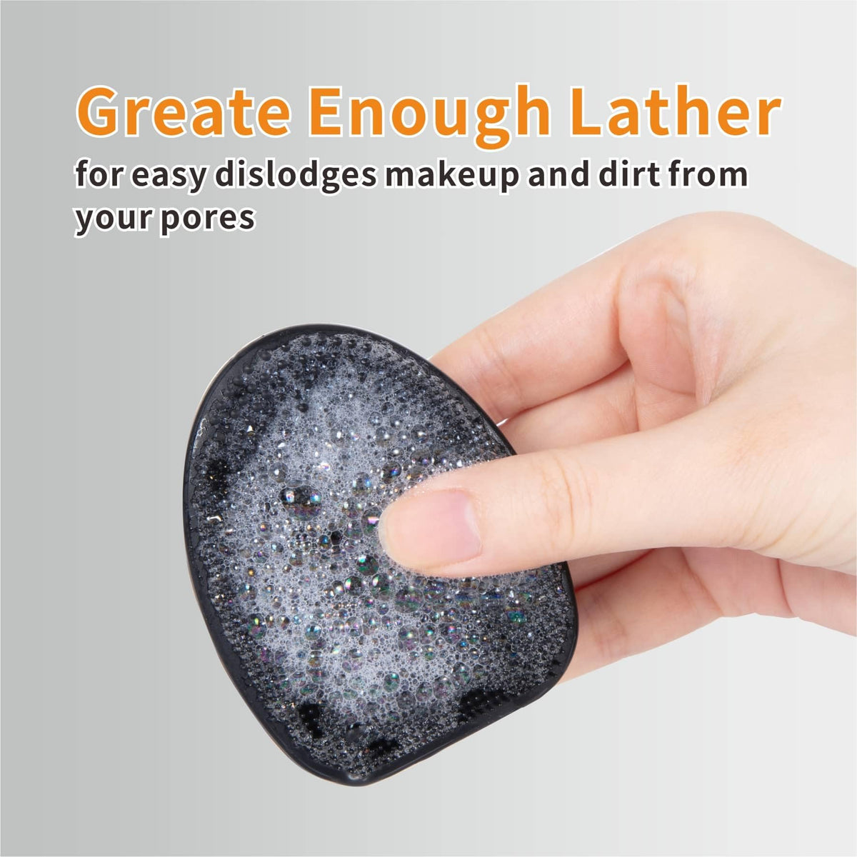 HIEERBUS Soft Silicone Face Scrubber lifestyle scene on bathroom counter