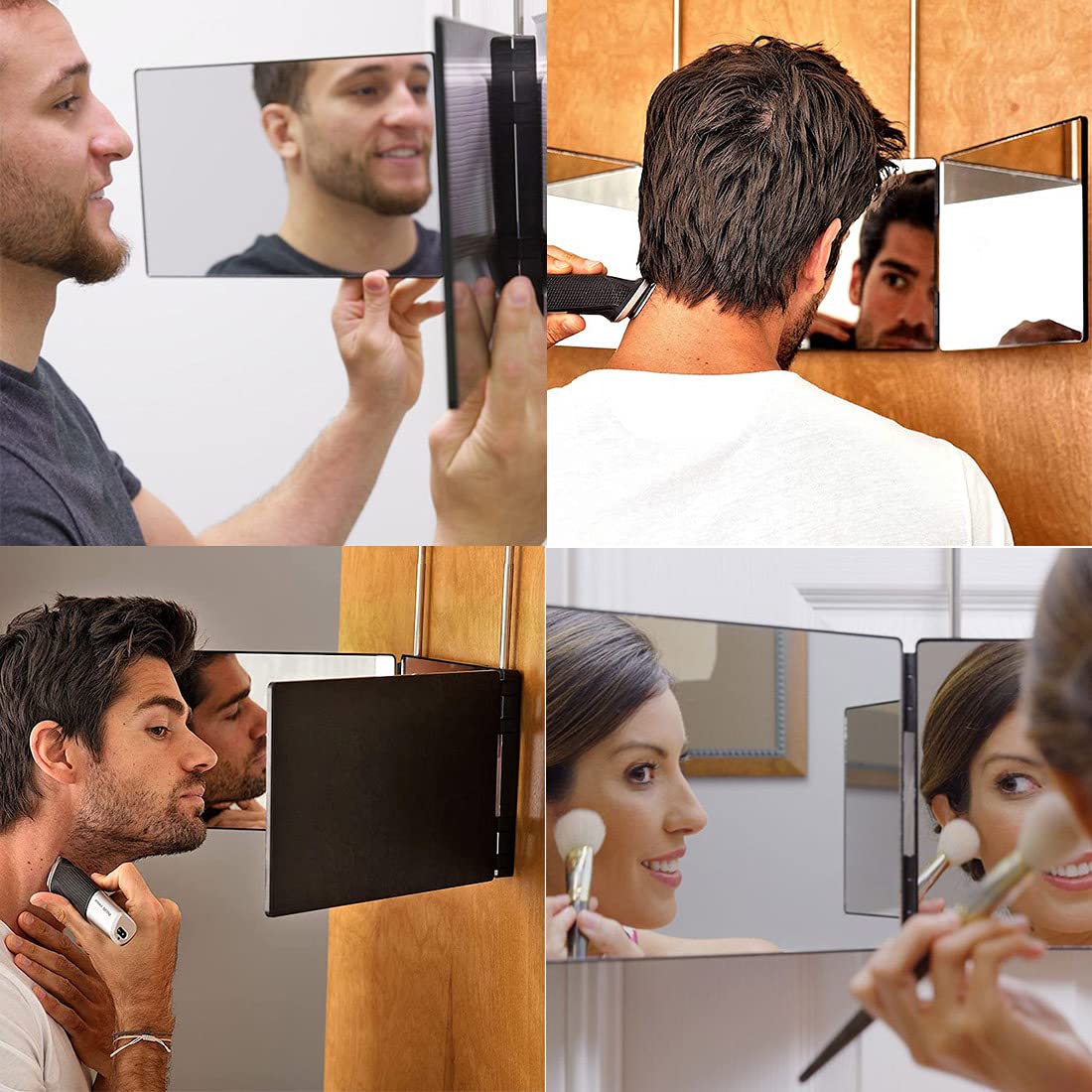 HIEEY 3 Way Mirror compact folded design for travel