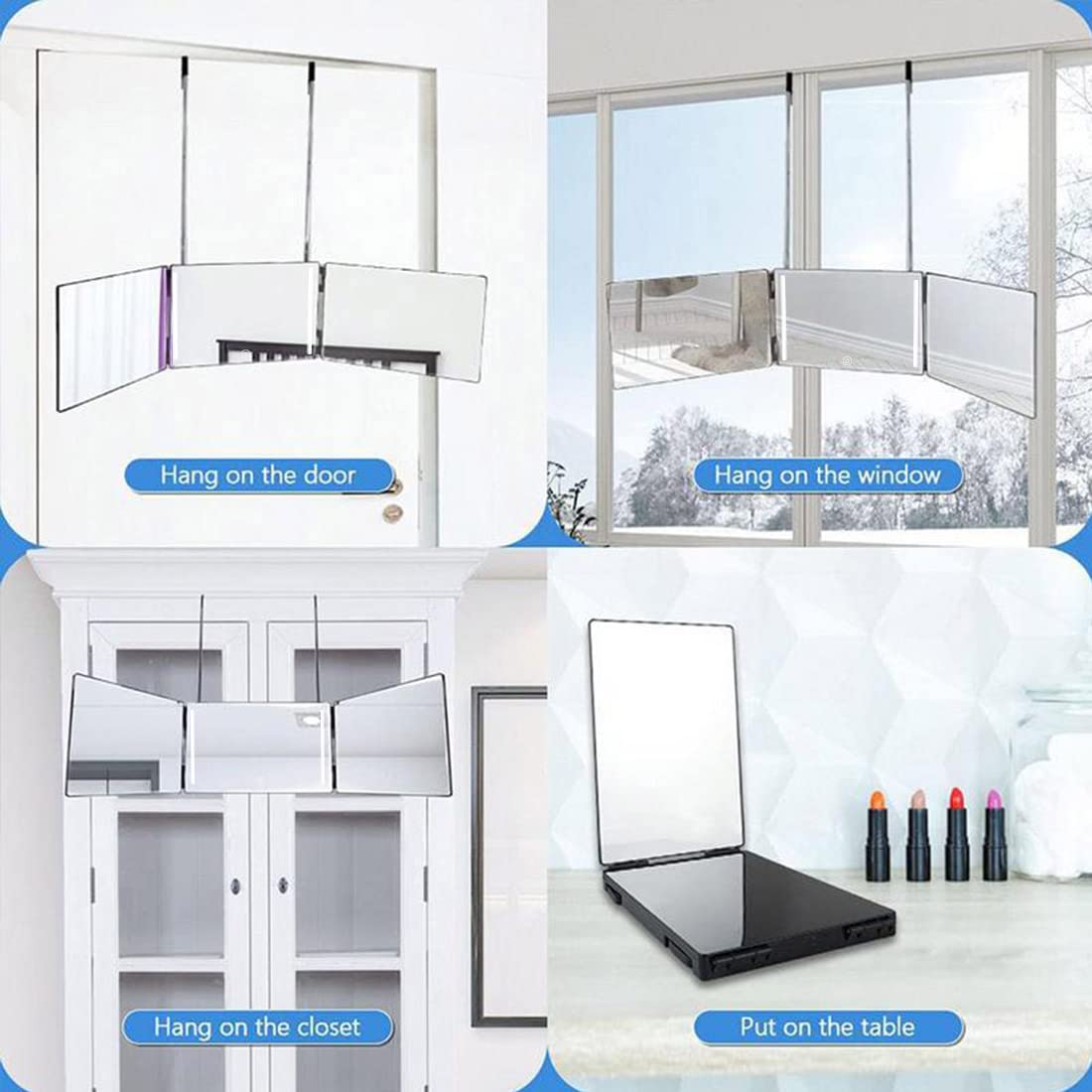 HIEEY 3 Way Mirror packaging with protective film