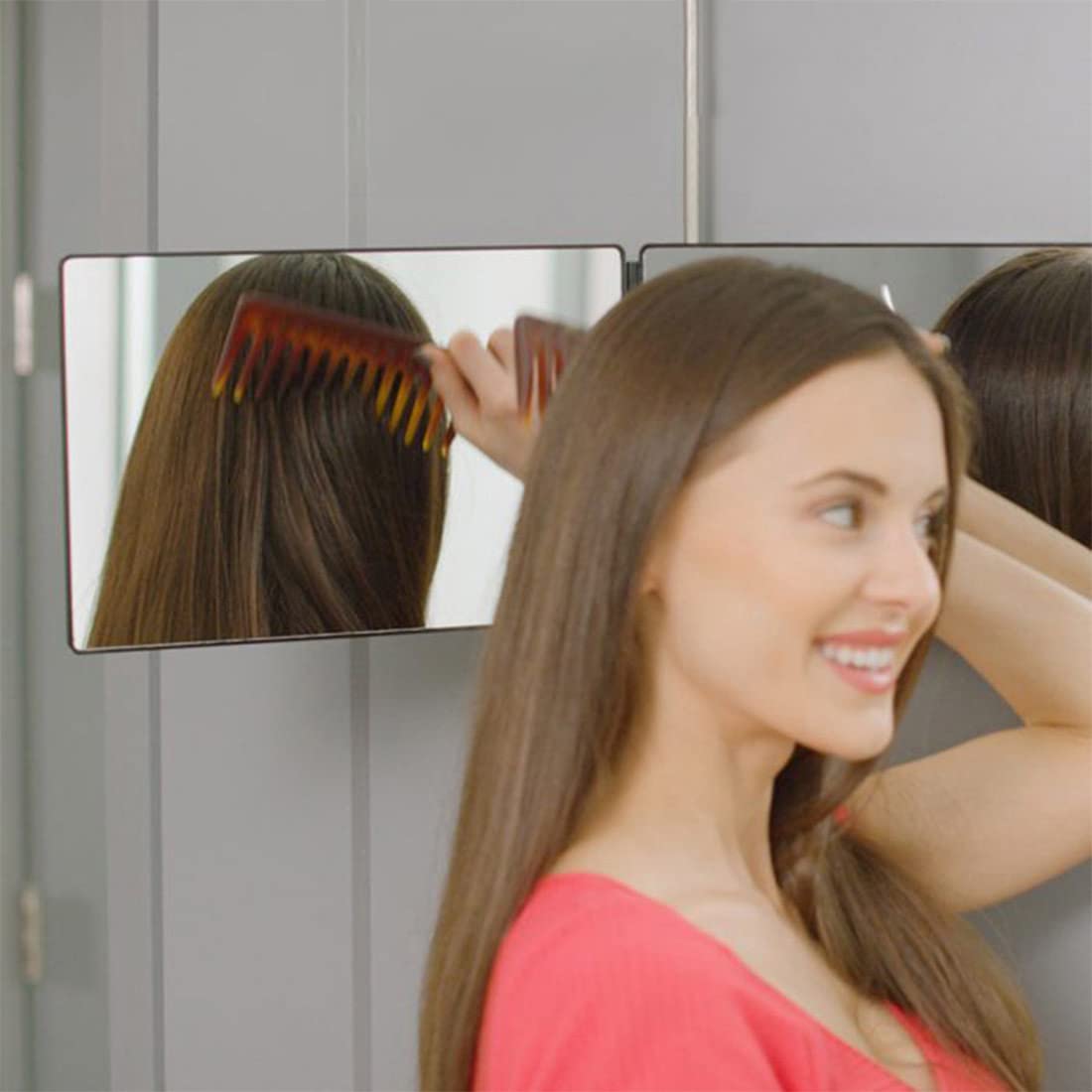 HIEEY 3 Way Mirror side view showing 360-degree swivel