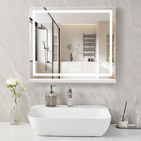 HIEEY Lighted Makeup Mirror mounted on wall