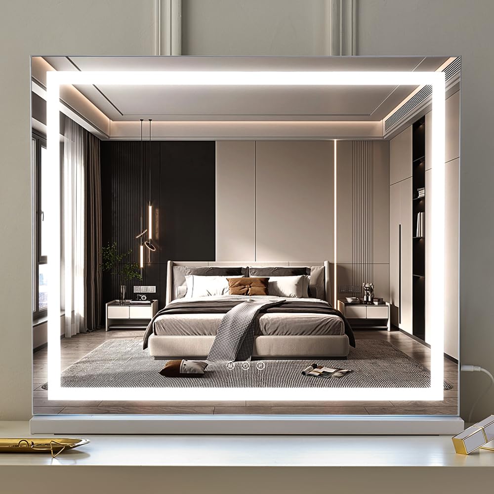 HIEEY Lighted Makeup Mirror on a vanity table