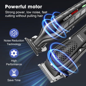 HIENA PRO Hair Clippers Set charging with power indicator