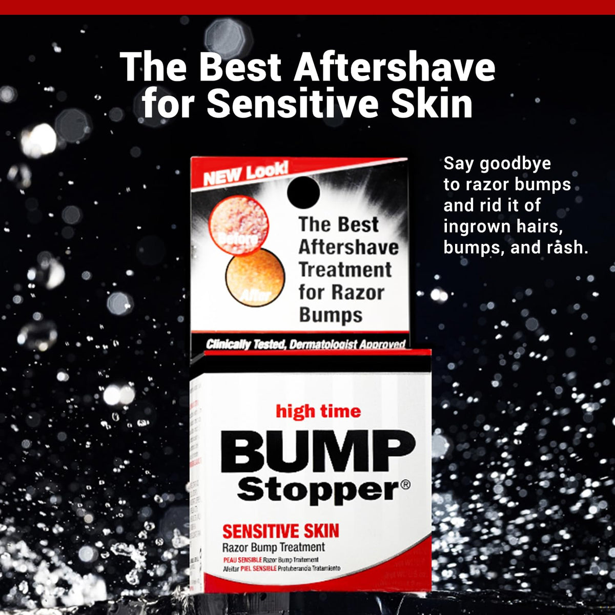 high time Bump Stopper Sensitive Ingrown Hair Cream application on skin