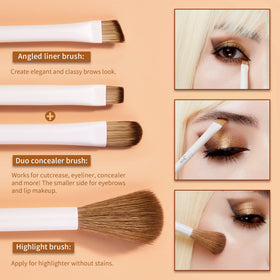 Highlight brush included in Jessup eye makeup brush set