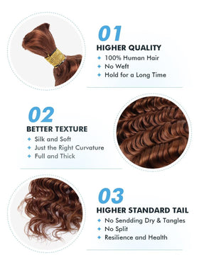 Highlight Human Braiding Hair 150g 18 Inch close-up of curls