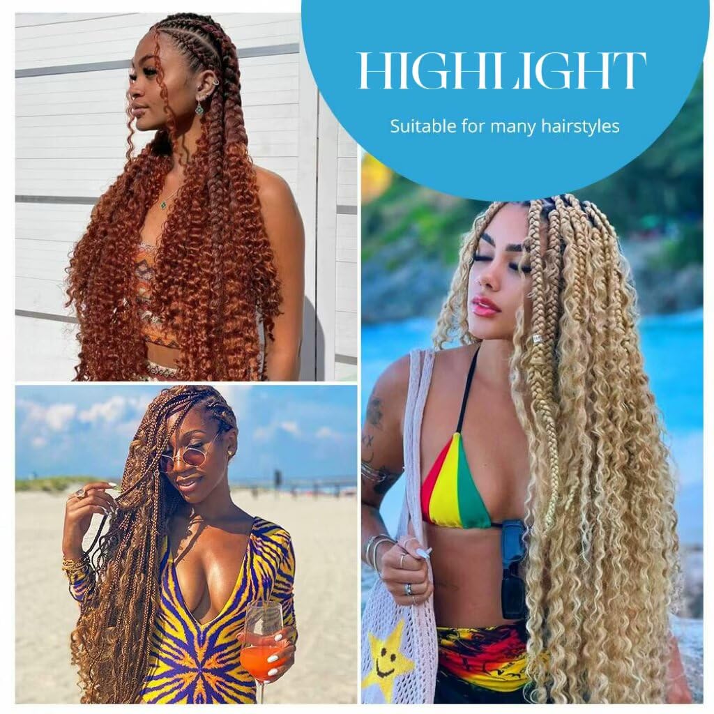 Highlight Human Braiding Hair 22 Inch back view