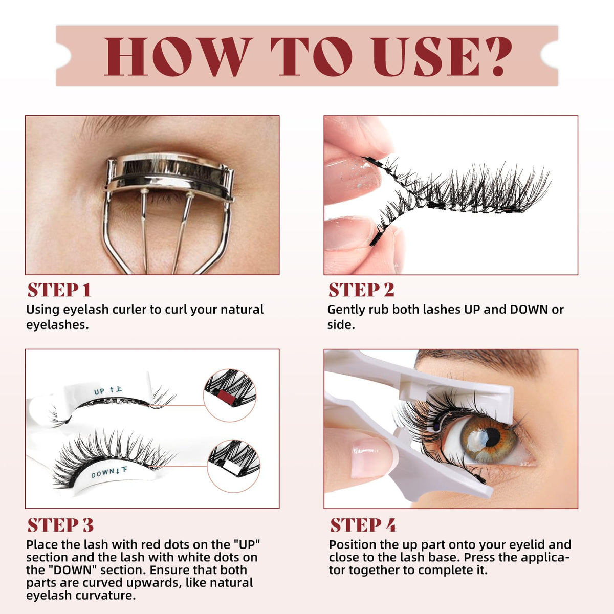 Higu clace Magnetic Eyelashes with applicator in lifestyle setting