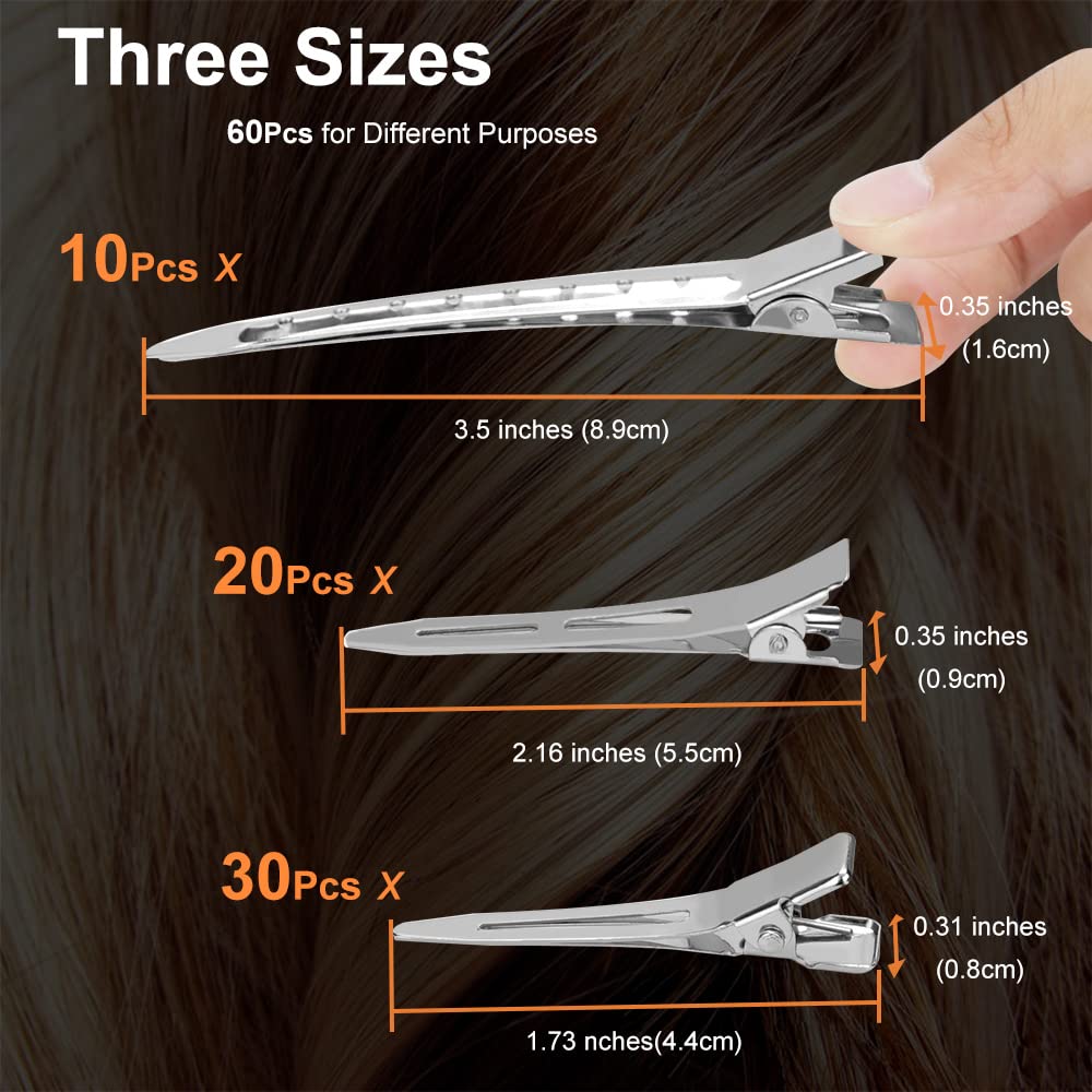 HiJeaton metal hair clips in use during a hair styling session