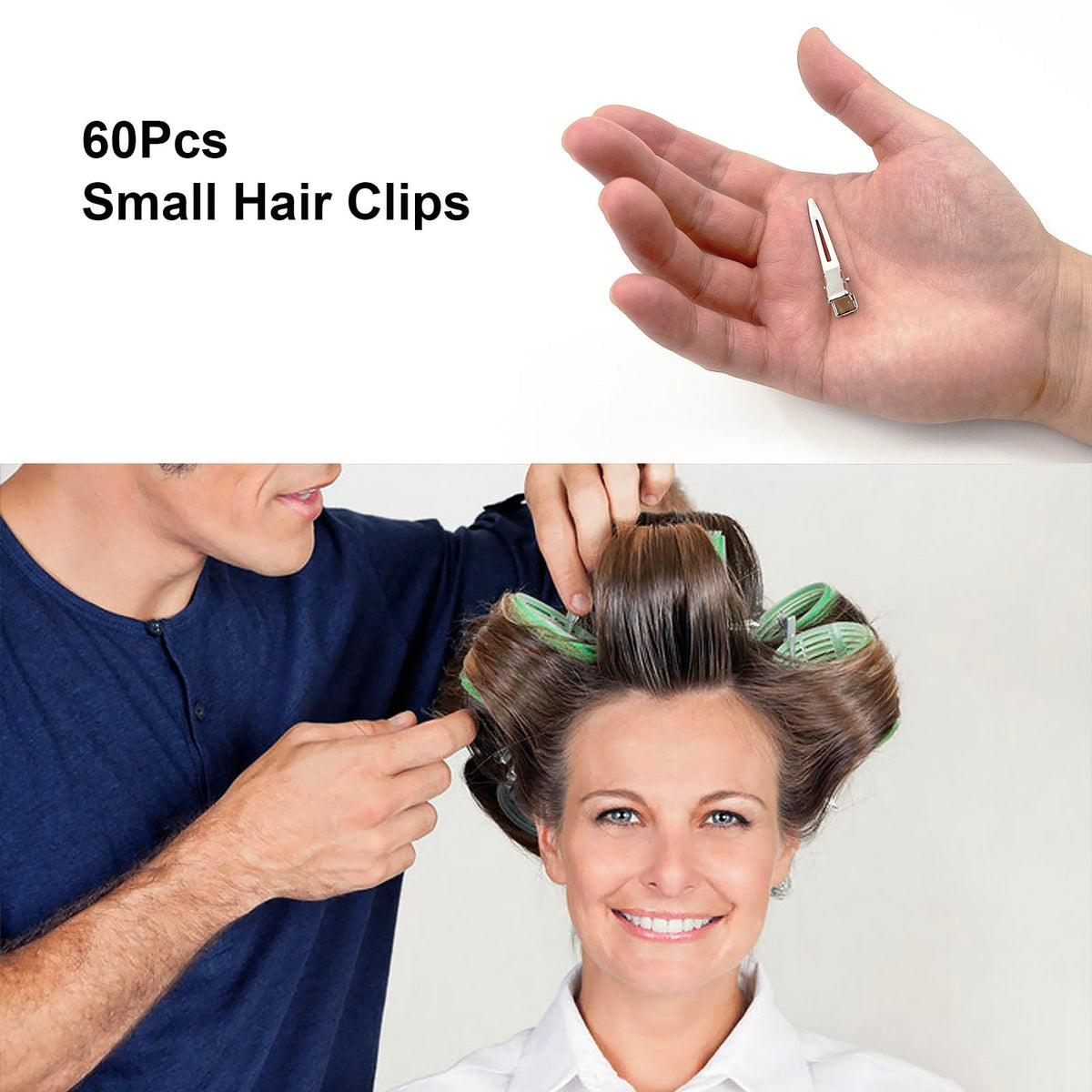 HiJeaton Metal Mini Duckbill Hair Clips in various sizes laid out