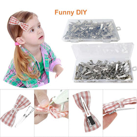 HiJeaton Metal Mini Duckbill Hair Clips with box container