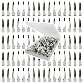 HiJeaton Metal Silver Loc Clips assorted sizes in storage box