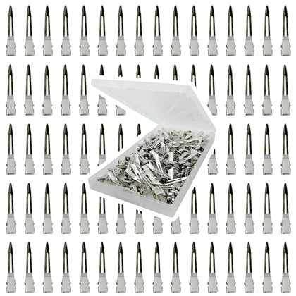 HiJeaton Metal Silver Loc Clips assorted sizes in storage box