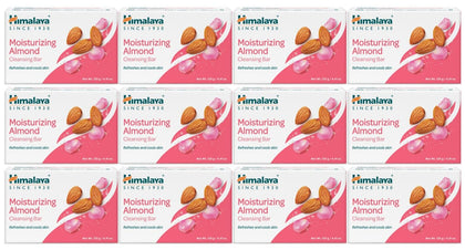 Himalaya Moisturizing Almond Cleansing Bar Soap front view, 12 pack