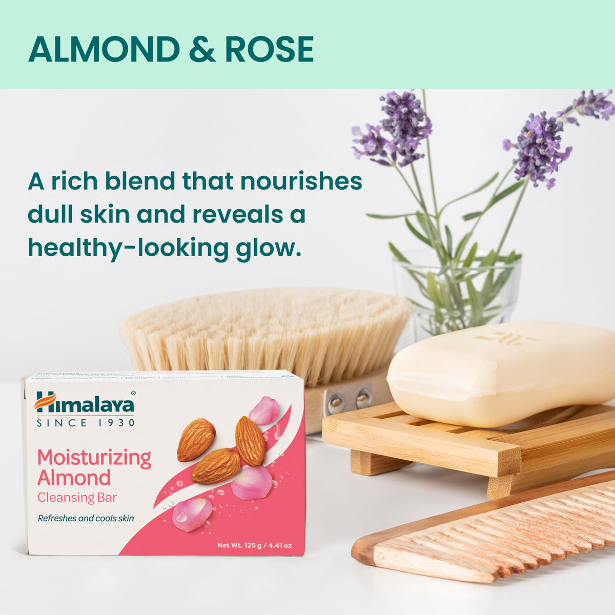 Himalaya Moisturizing Almond Cleansing Bar Soap side view
