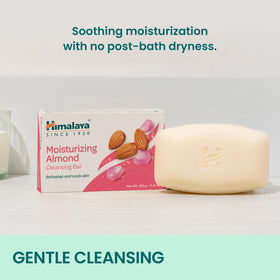 Himalaya Moisturizing Almond Cleansing Bar Soap with honey and milk cream