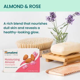 Himalaya Moisturizing Almond Cleansing Bar with packaging