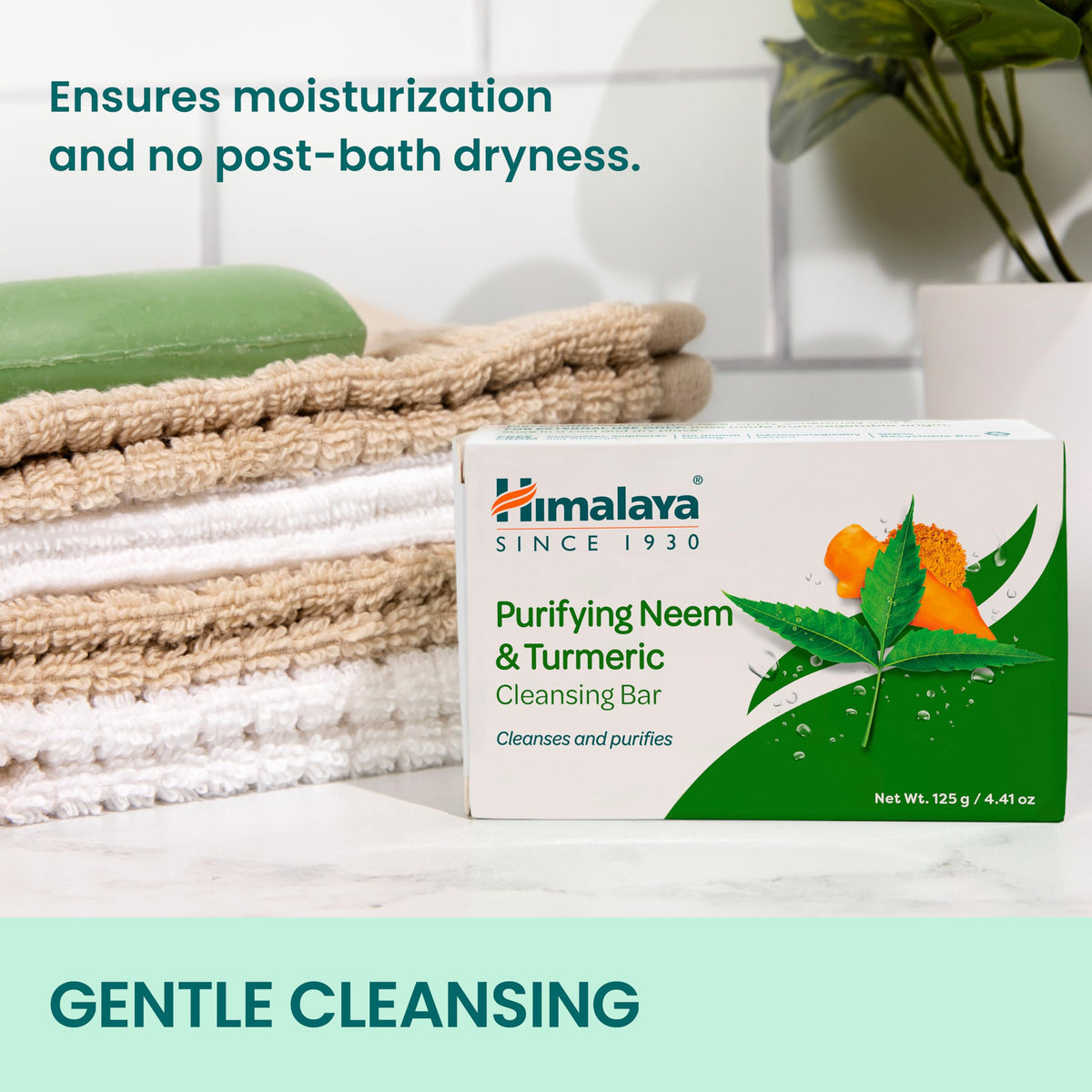 Himalaya Purifying Neem & Turmeric Cleansing Bar Soap packaging