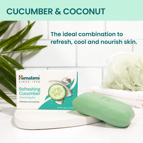 Himalaya Refreshing Cucumber Cleansing Bar Soap side view