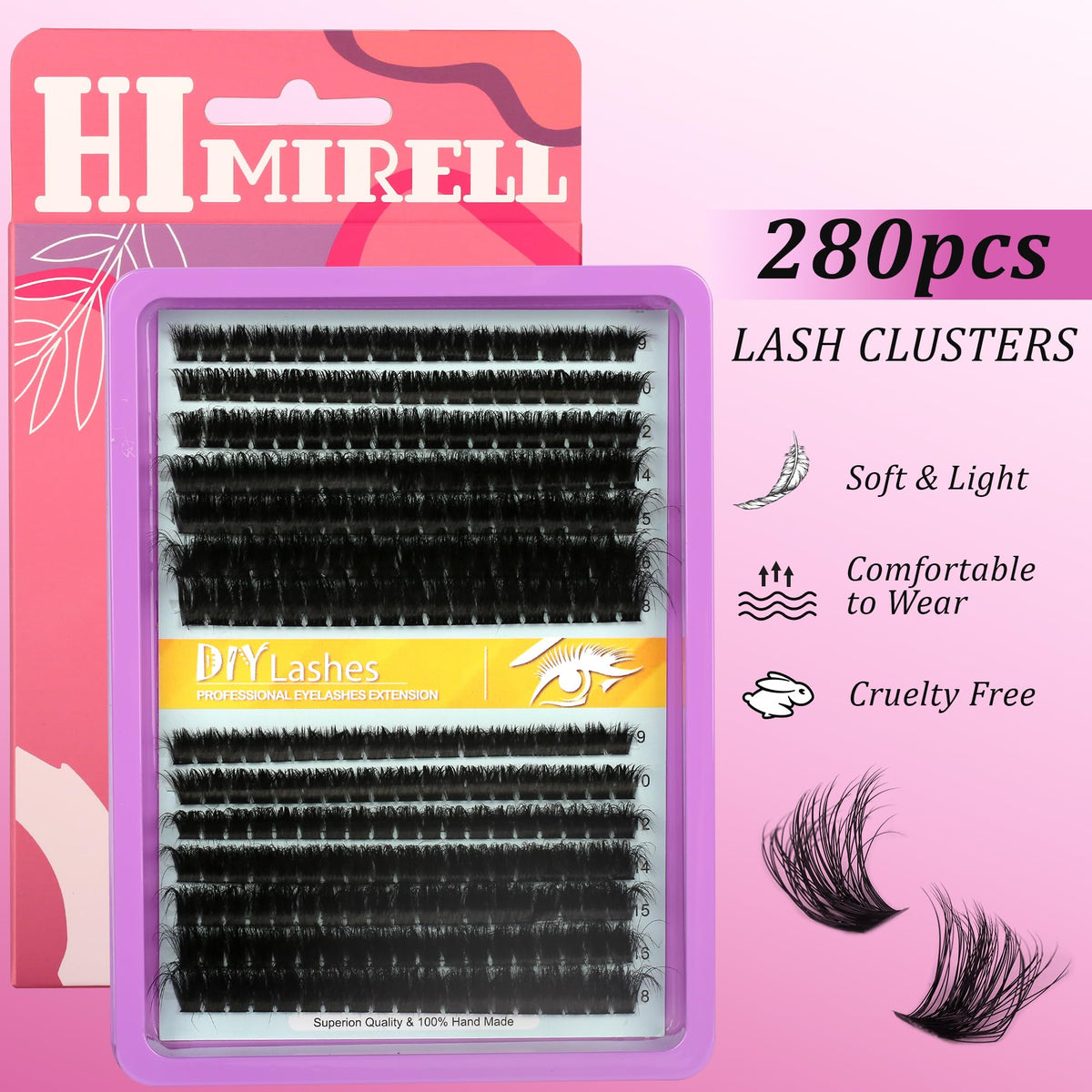 Himirell C Curl Lash Clusters packaging with product details
