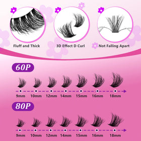 Himirell Lash Cluster 280 Pcs mixed lengths of lashes