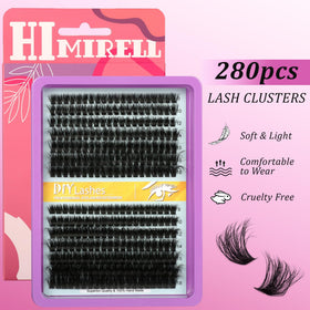 Himirell Lash Cluster 280 Pcs side view of lashes