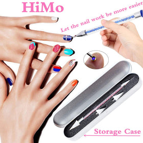 HiMo Nail Rhinestone Picker Tool in use for nail art application