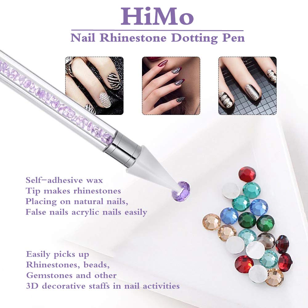 HiMo Nail Rhinestone Picker Tool with extra wax heads displayed