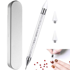 HiMo Nail Rhinestone Picker Tool with pink acrylic handle and wax head