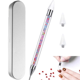 HiMo Nail Rhinestone Picker Tool with pink acrylic handle and wax tip