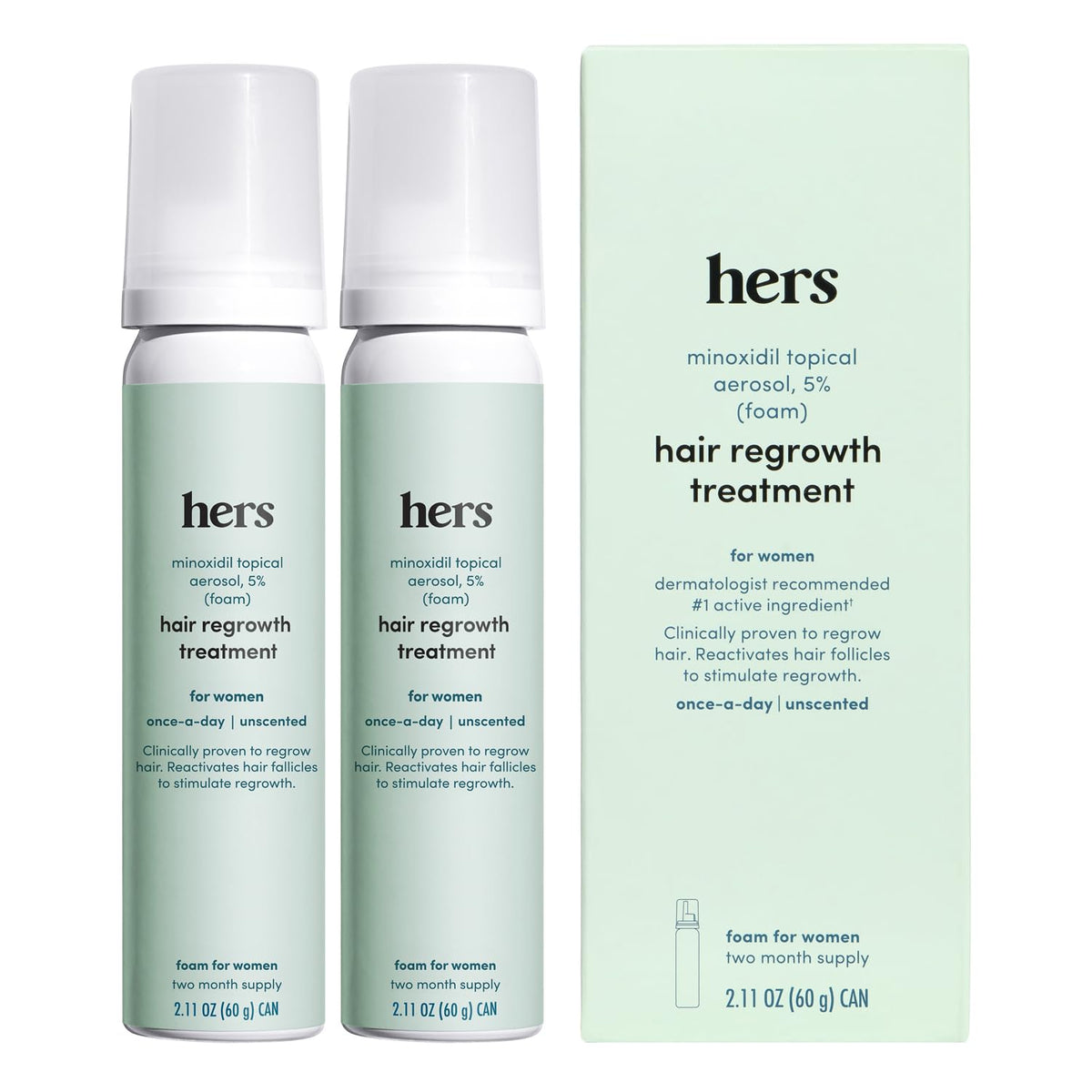 HIMS & HERS Hair Regrowth 5% Minoxidil Foam front view