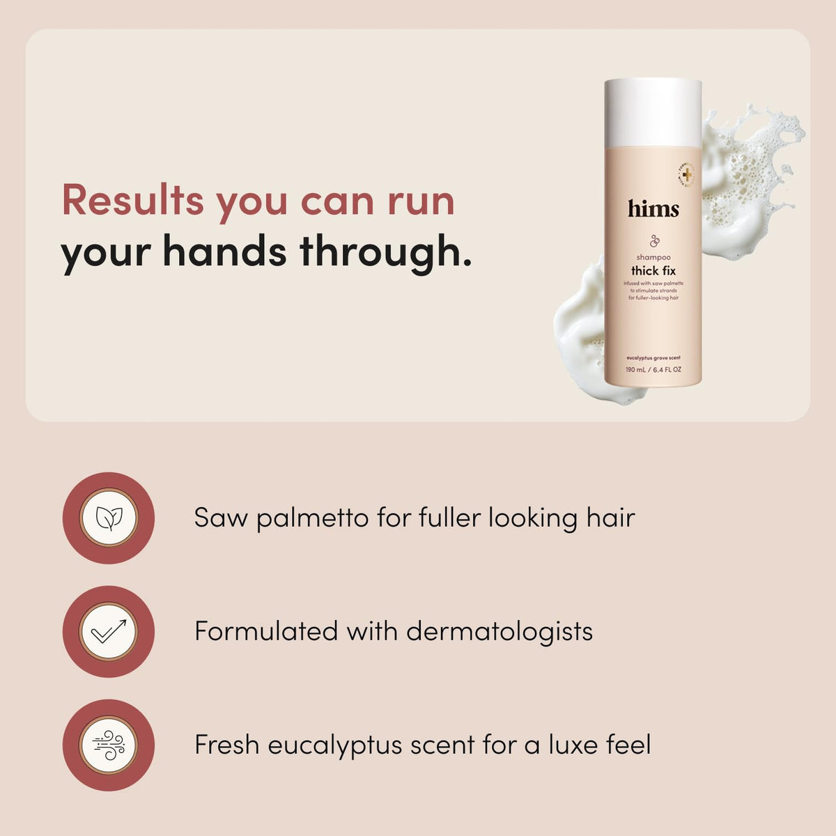 HIMS & HERS Thick Fix Shampoo packaging details