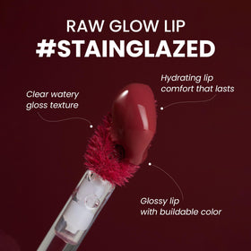 HINCE Raw Glow Lip Tint BARE 01 applicator close-up