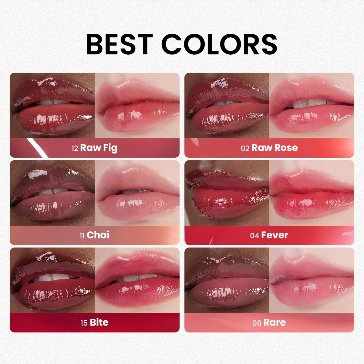 HINCE Raw Glow Lip Tint BARE 01 texture swatch