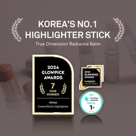 HINCE True Dimension Radiance Balm Clear Highlighter swatch on skin
