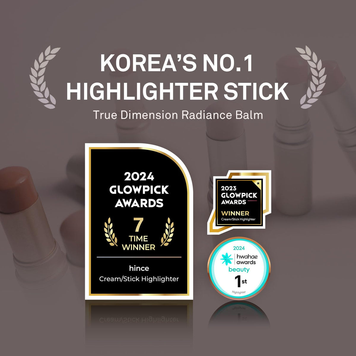 HINCE True Dimension Radiance Balm on cheekbones
