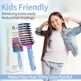 HIPPIH Boar Bristle Hair Brush hanging on a dressing table